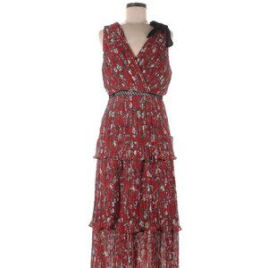 Lulus Size M Tiered Red Floral Dress